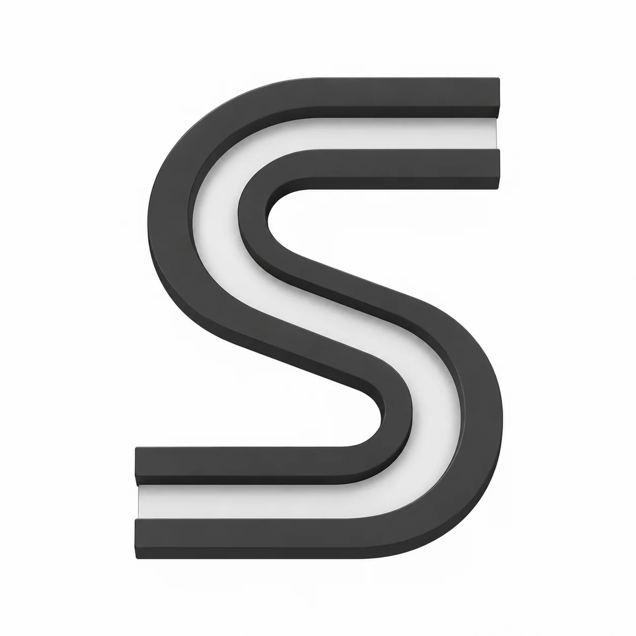 The Siro route: an S-shaped lane between two rails